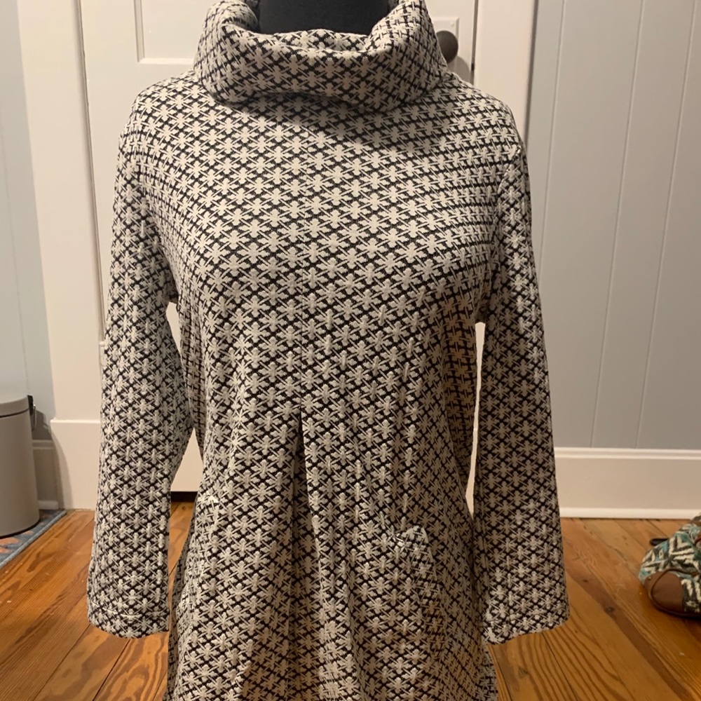 Long sleeve cowl neck dress